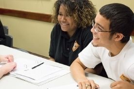 smiling students at YouthBuild.