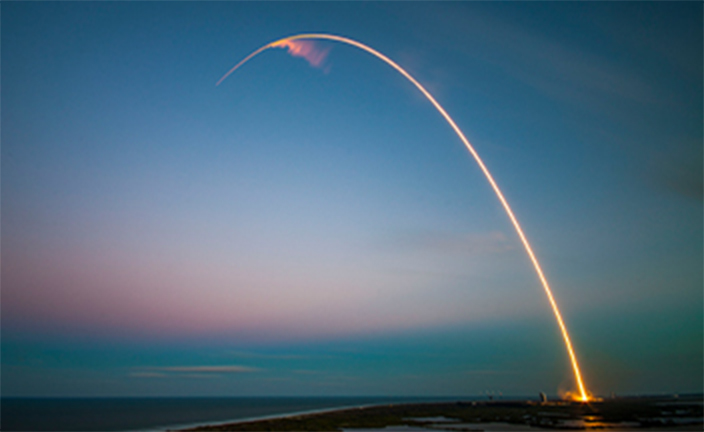 Space shuttle launching.